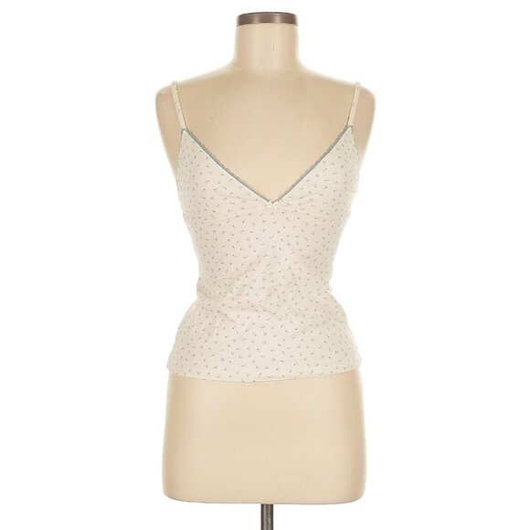 Brandy Melville Floral Lace Trim Cami Top Cottagecore Coquette Y2K Revive Flirty - Picture 3 of 12